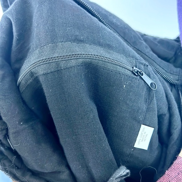 ☮️ Peace Signs Boho Patchwork Style Boho Hobo Hippie Festival Crossbody Bag - Picture 10 of 10